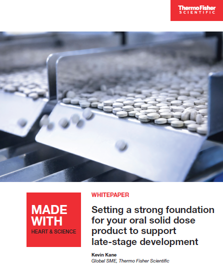 Setting a strong foundation for your oral solid dose product to support late-stage development